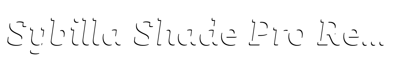 Sybilla Shade Pro Regular Italic